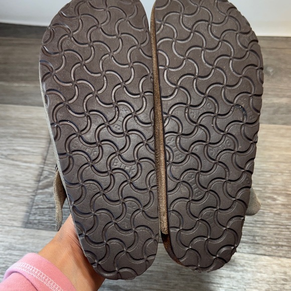 Birkenstock Beige Suede Mules woman’s 38 (j61) - Picture 7 of 8